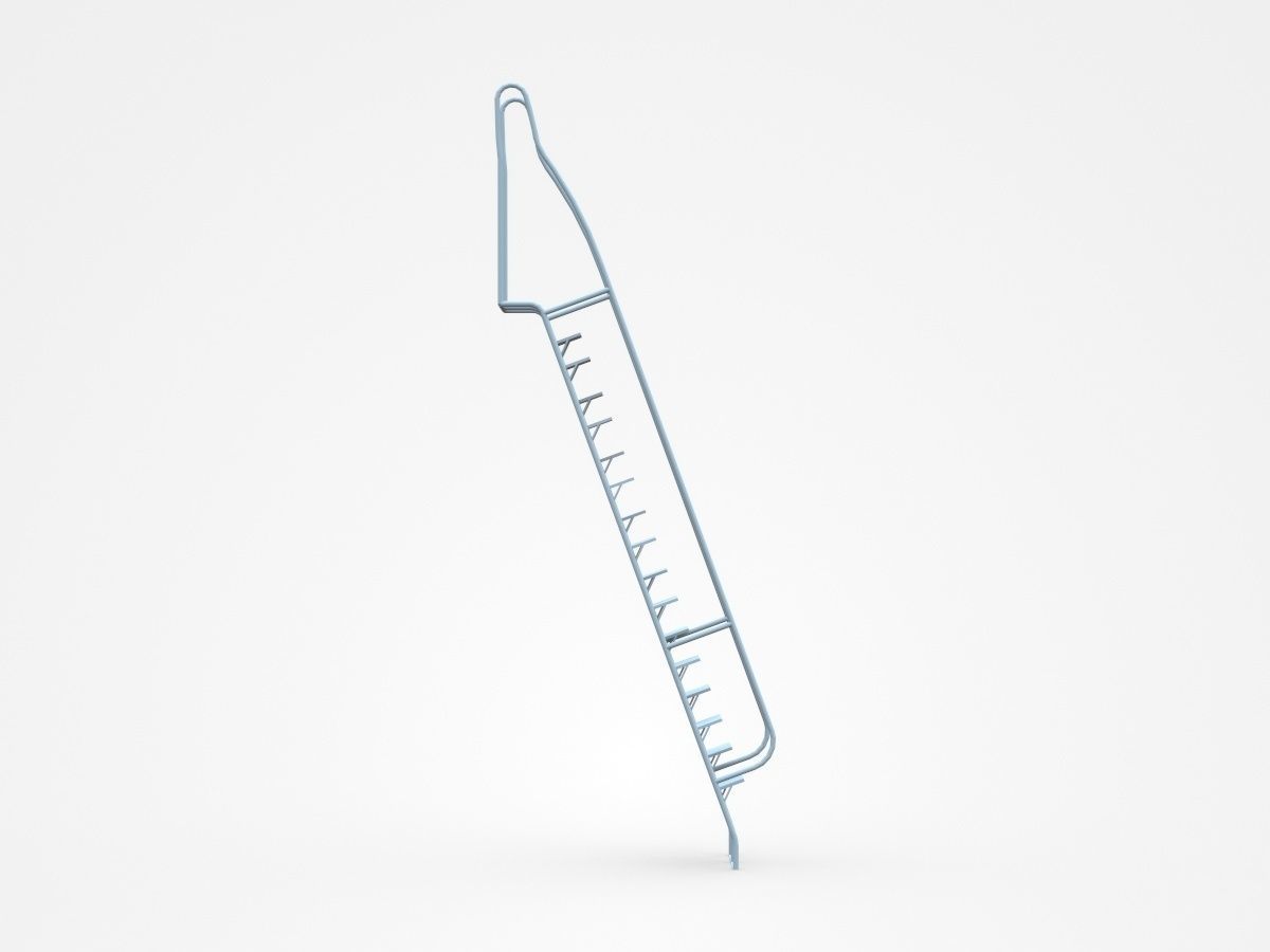 Movable Staircase Ladder  3D model_2