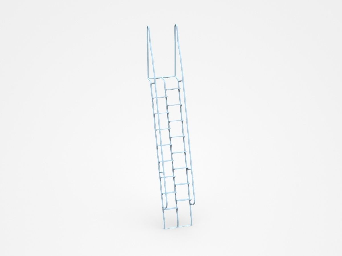 Movable Staircase Ladder  3D model_3