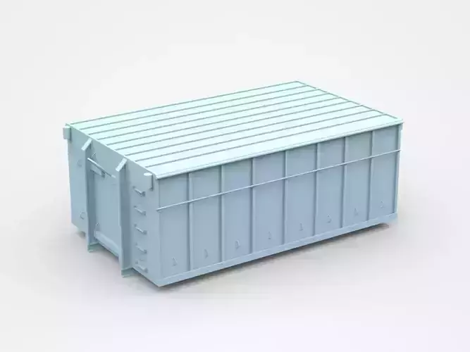 Closed Light Blue Industrial Container