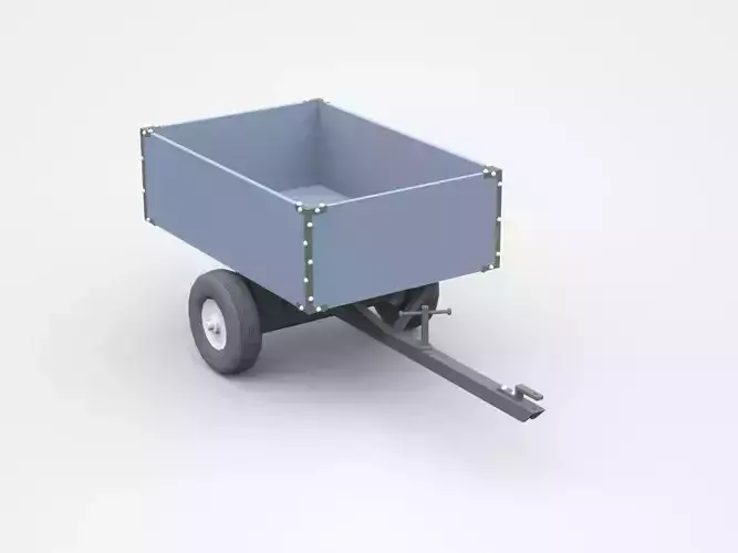 Industrial Trailer On Wheels
