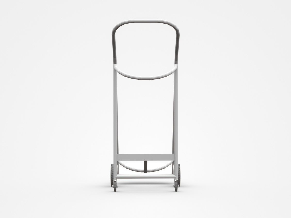 Incline Tool Cart On Wheels 3D model_2