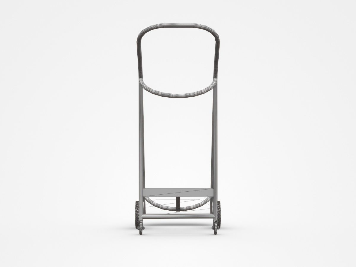 Incline Tool Cart On Wheels 3D model_5