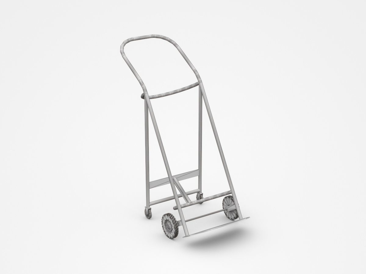 Incline Tool Cart On Wheels 3D model_4