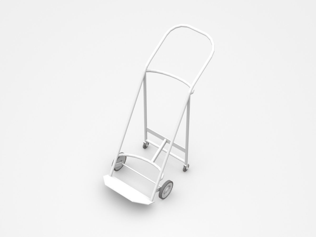 Incline Tool Cart On Wheels 3D model_1