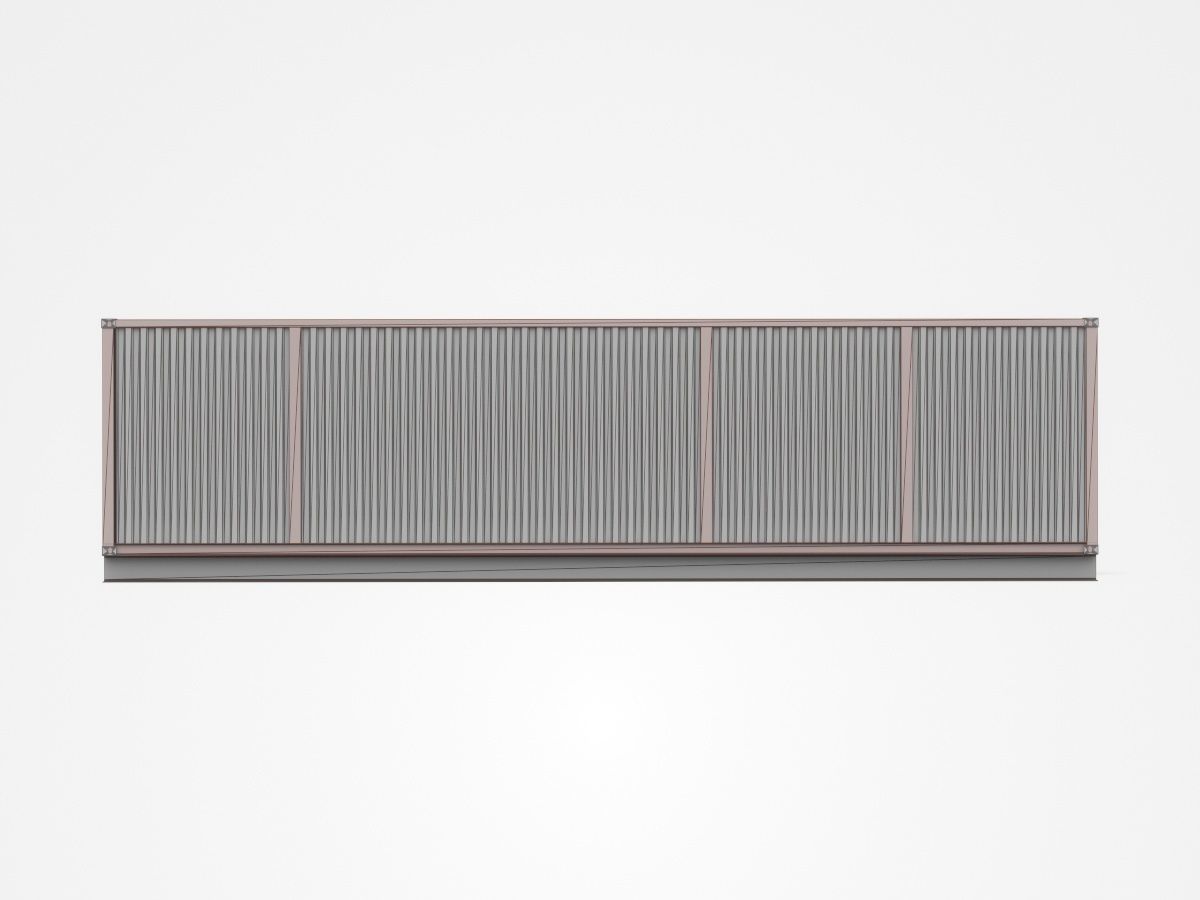 Enclosed Sea Port Container 3D model_5