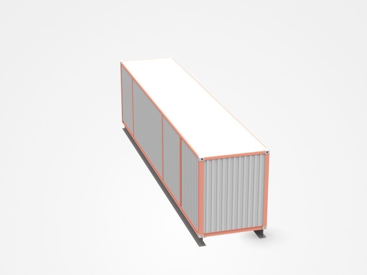 Enclosed Sea Port Container 3D model_3