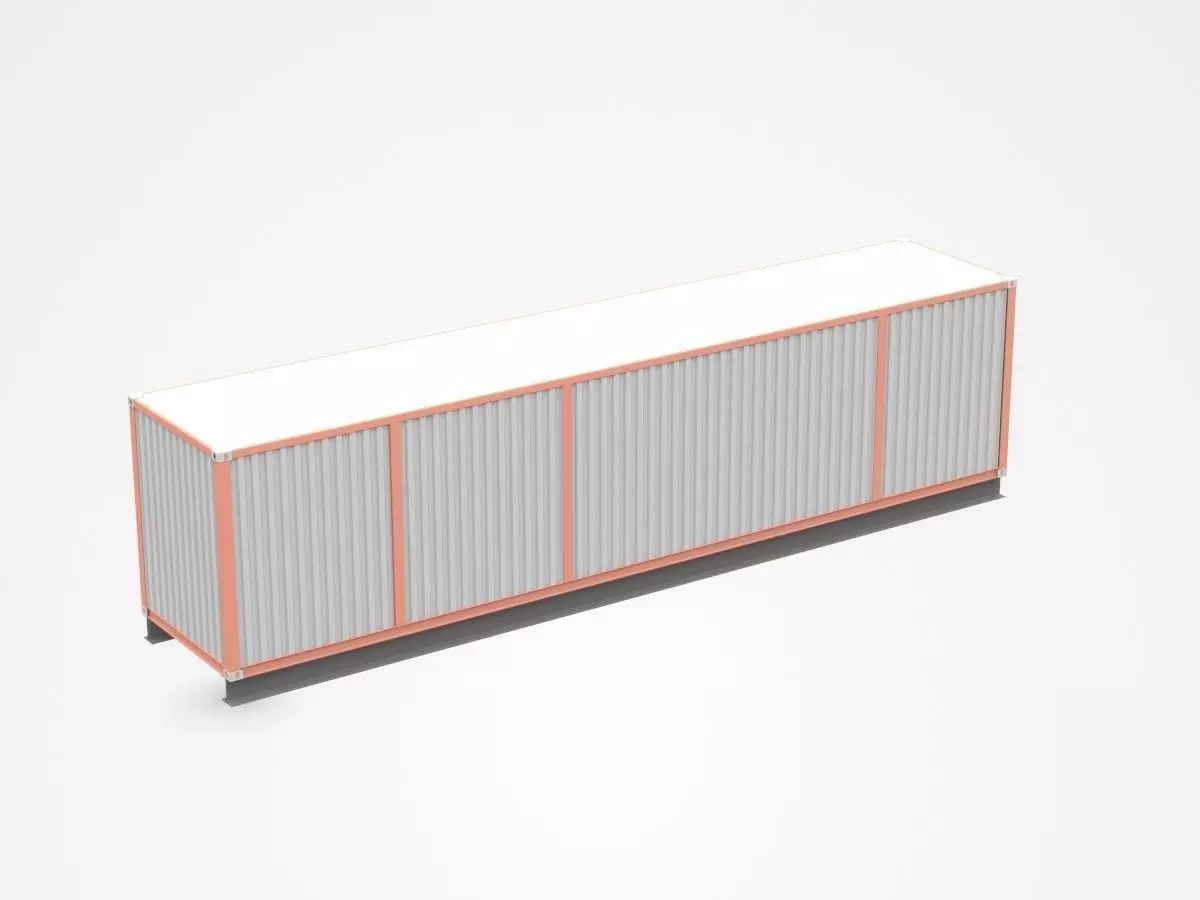 Enclosed Sea Port Container 3D model_0