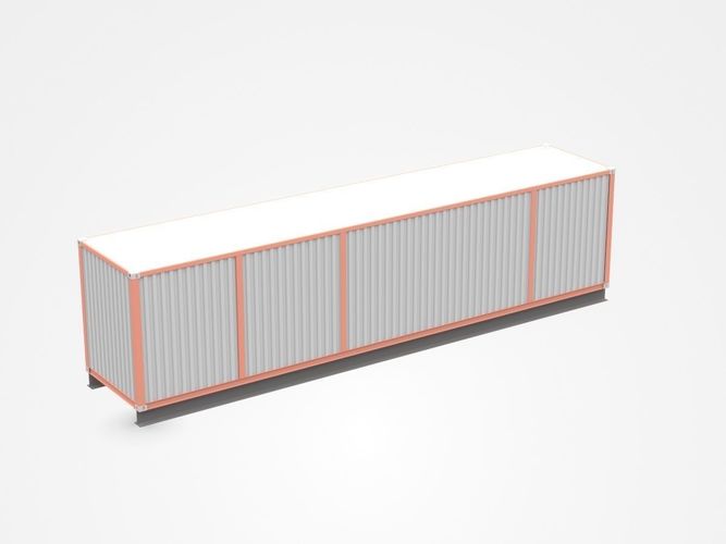 Enclosed Sea Port Container 3D model