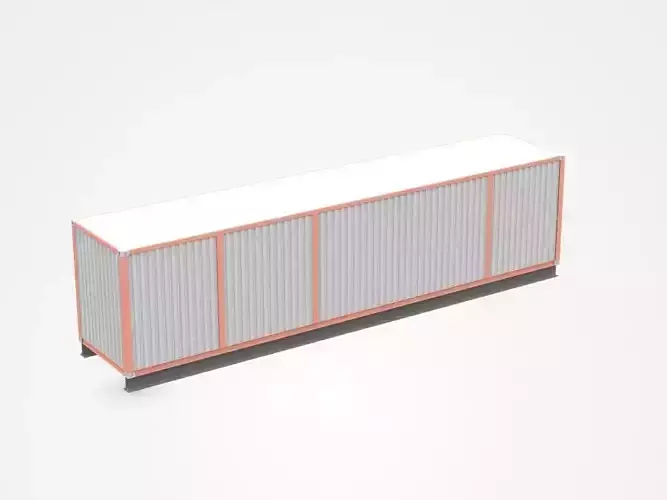Enclosed Sea Port Container 3D model