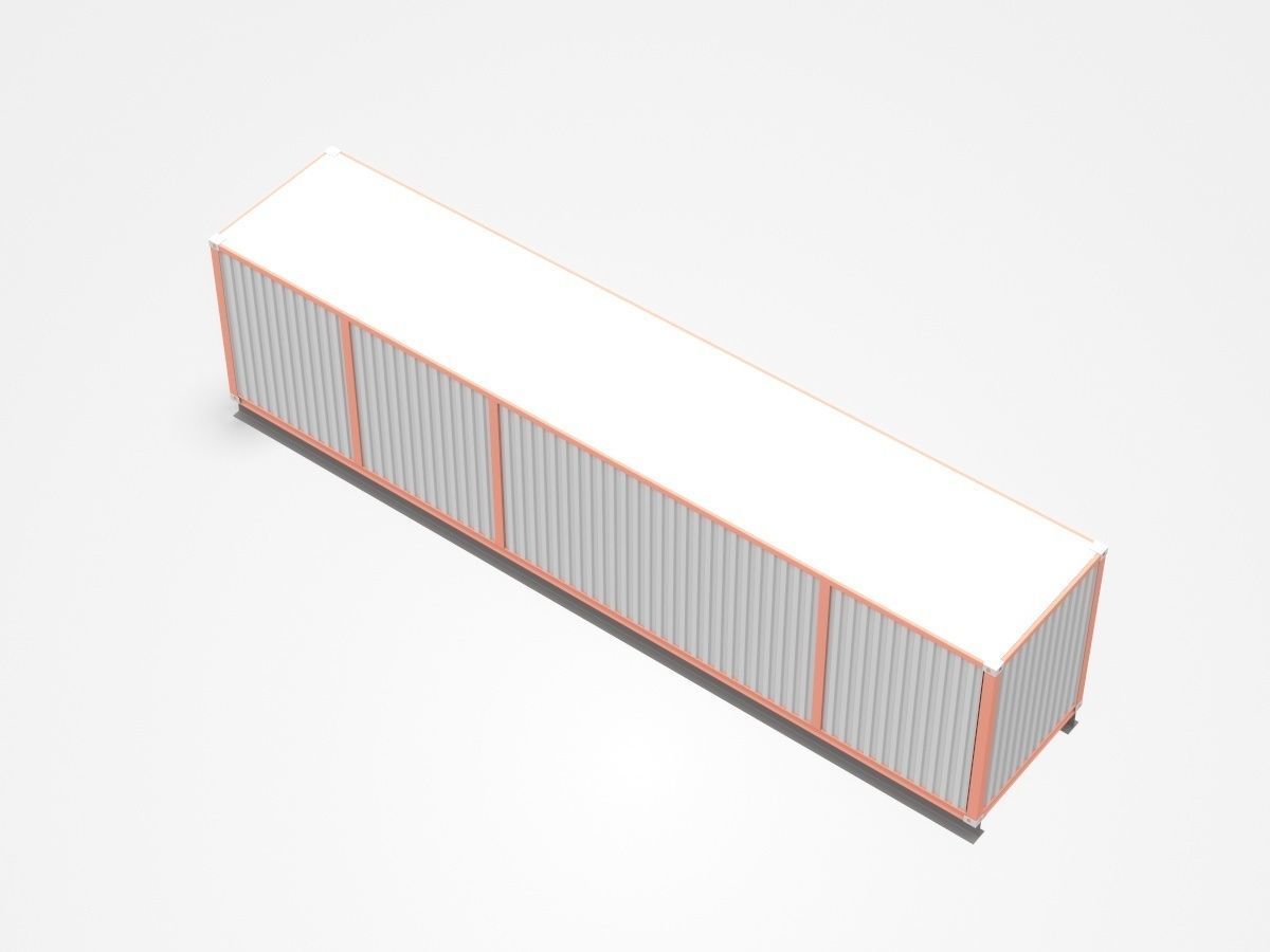 Enclosed Sea Port Container 3D model_1