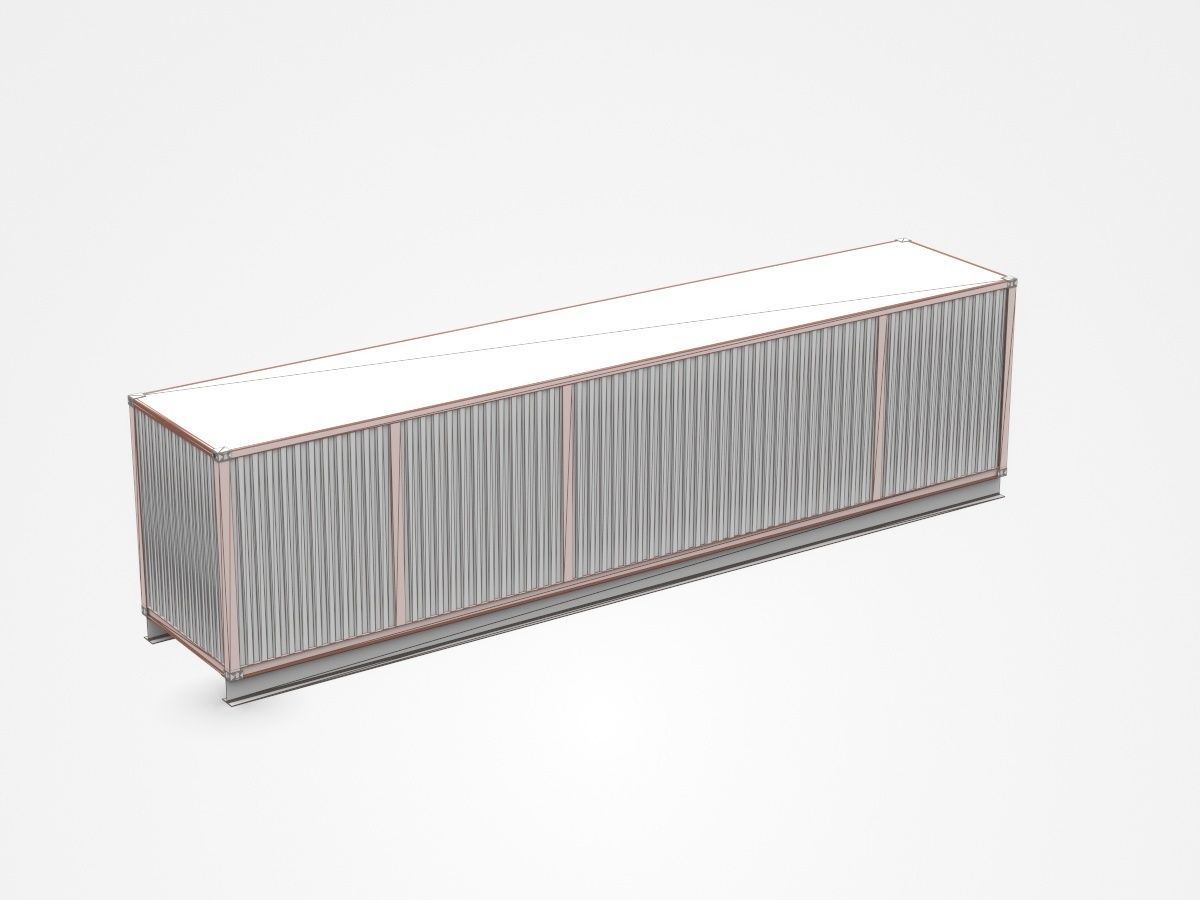 Enclosed Sea Port Container 3D model_4