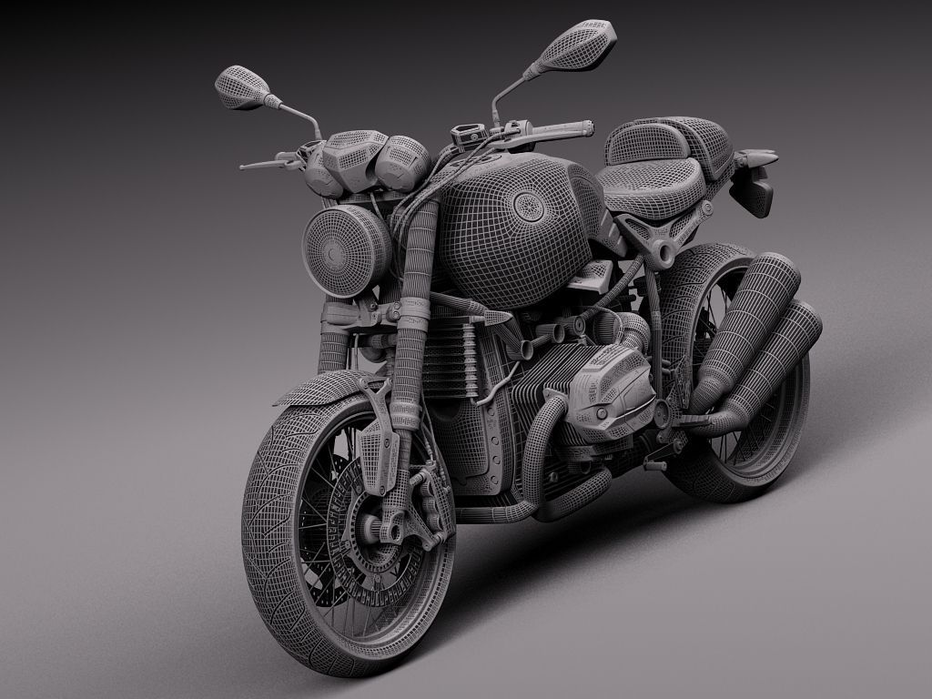 BMW R Nine T 2014 3D Model .max .obj .3ds .fbx .c4d .lwo ...
