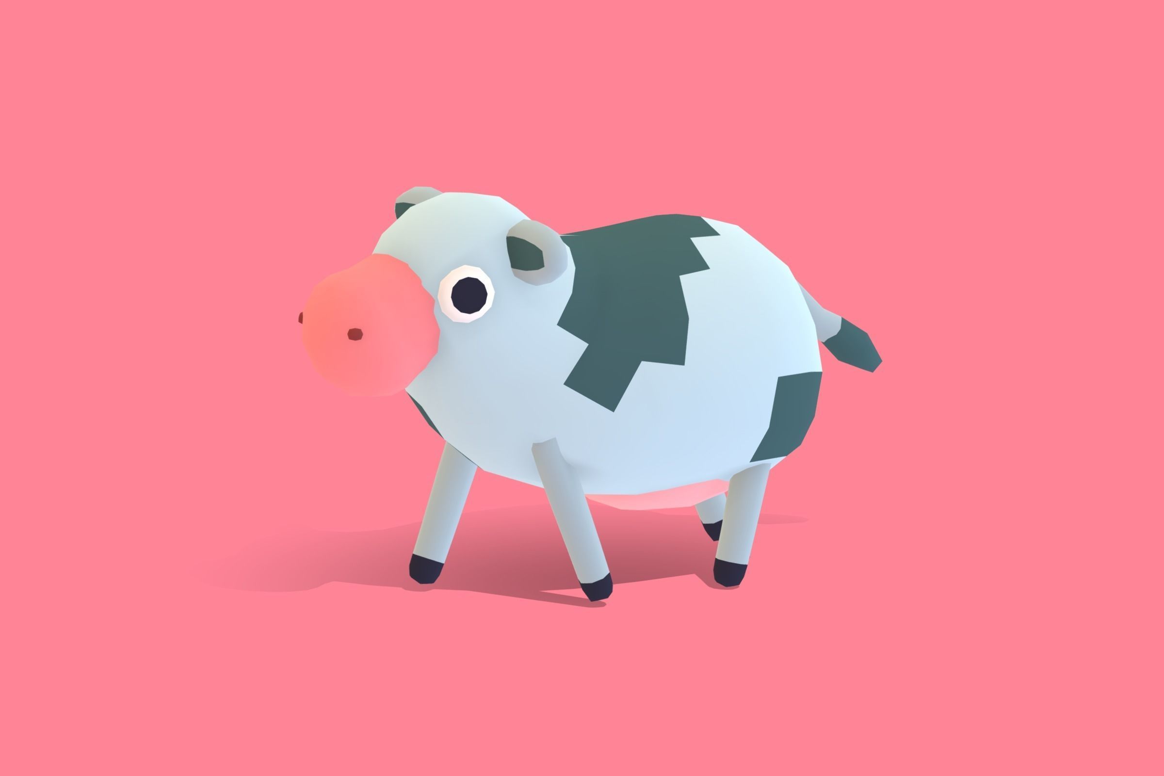 Cow - Quirky Series Low-poly 3D model_8