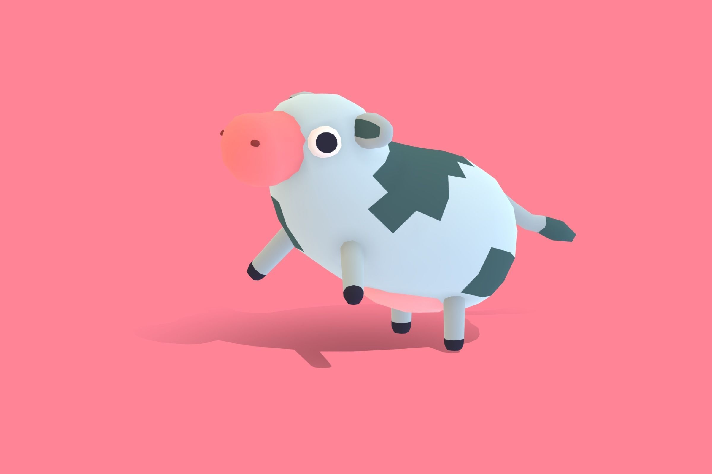 Cow - Quirky Series Low-poly 3D model_4