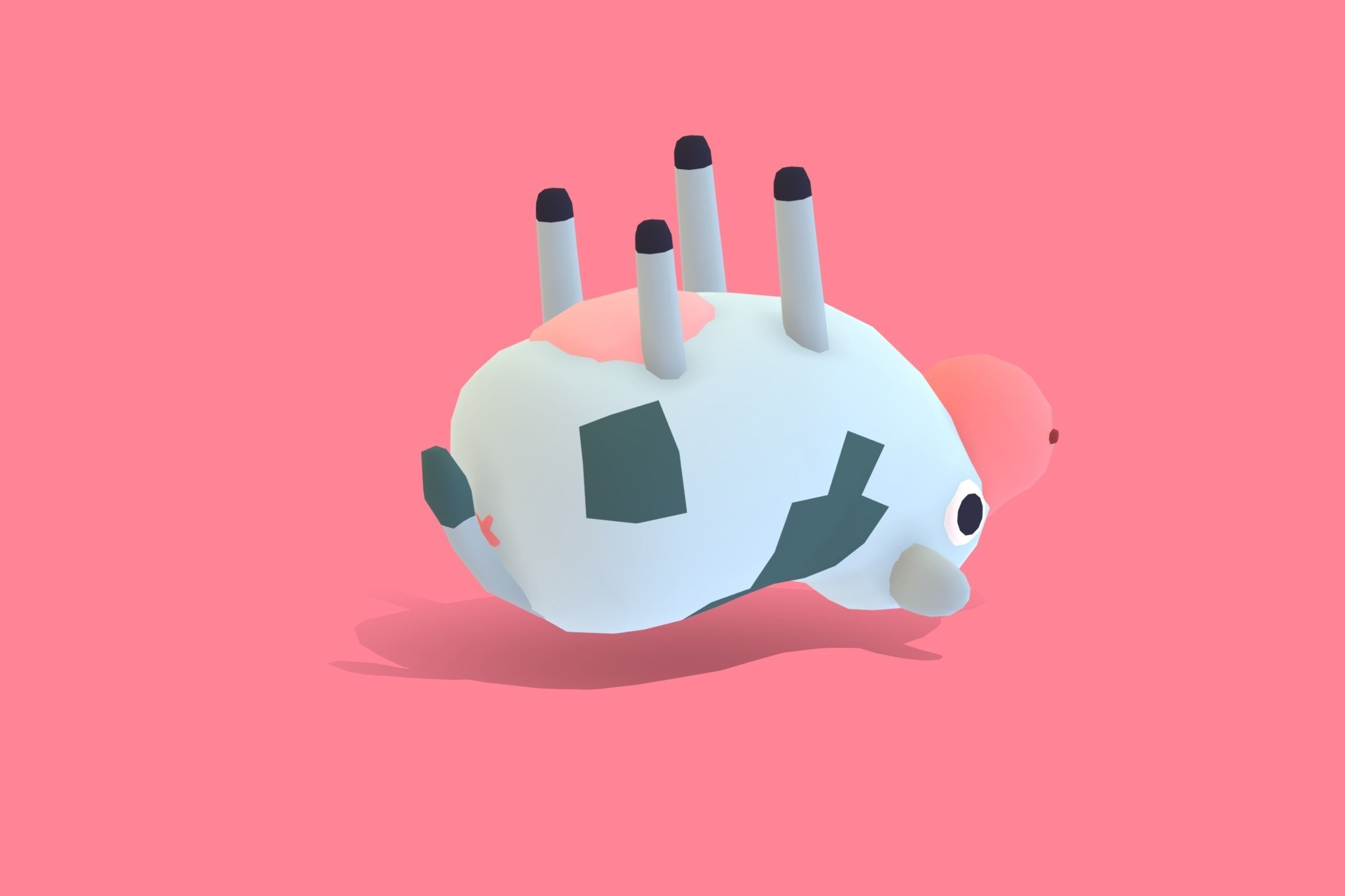 Cow - Quirky Series Low-poly 3D model_6