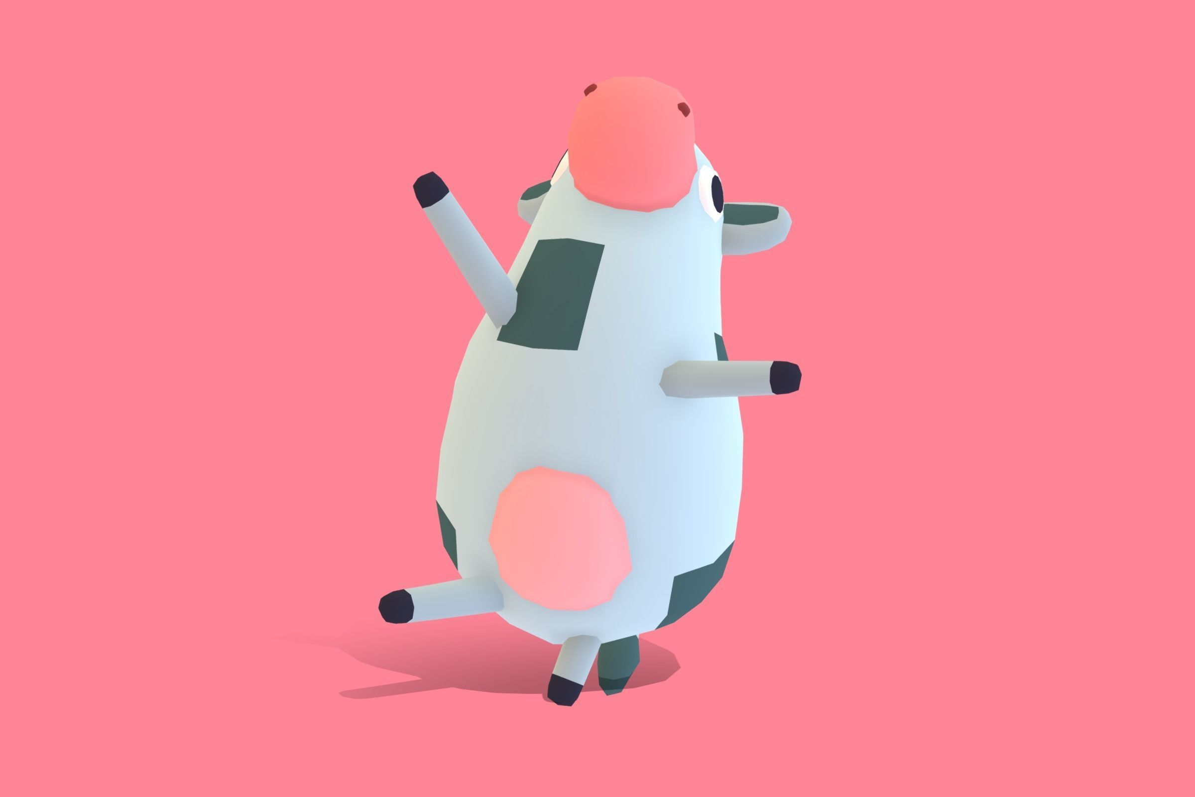 Cow - Quirky Series Low-poly 3D model_7