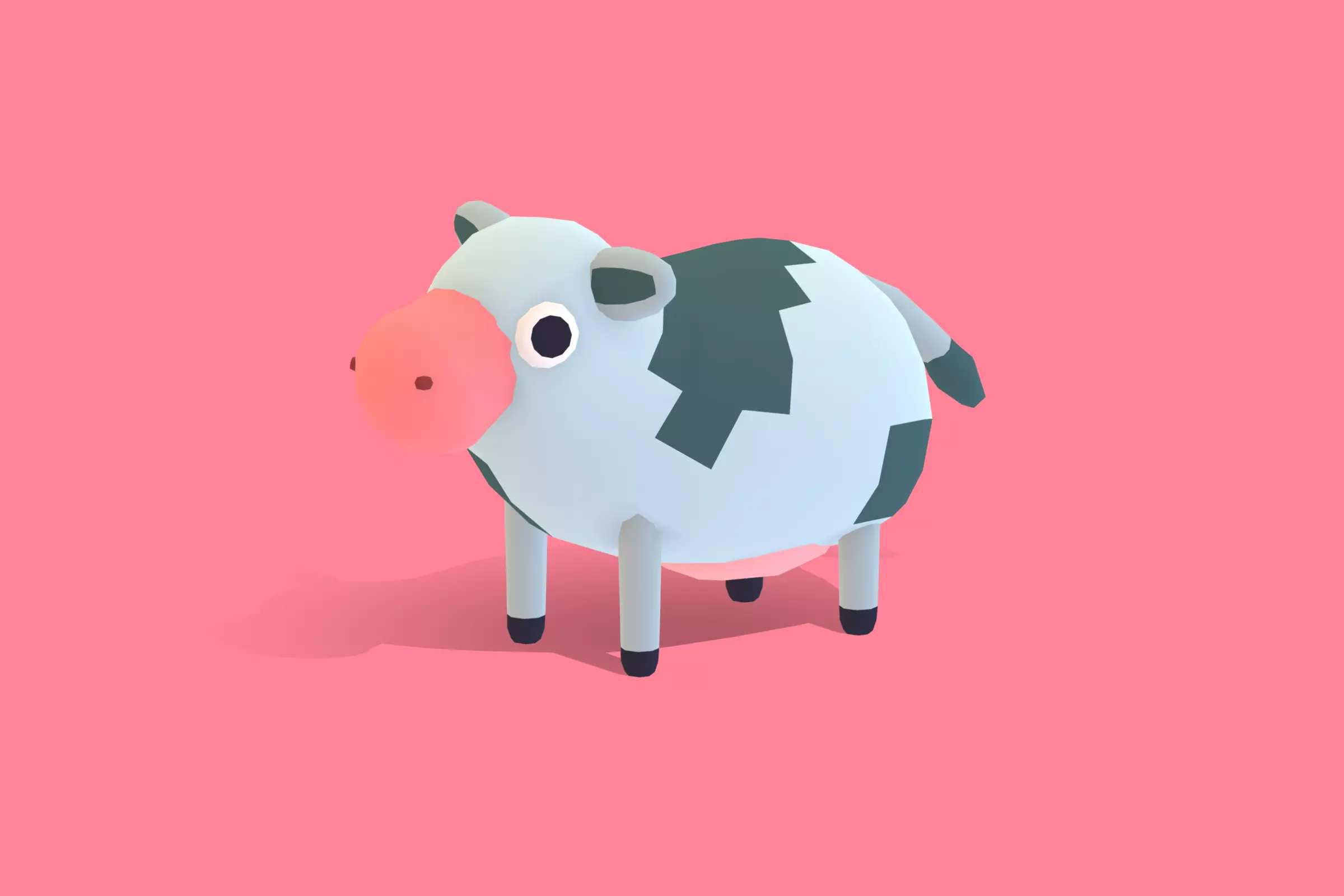 Cow - Quirky Series Low-poly 3D model_0