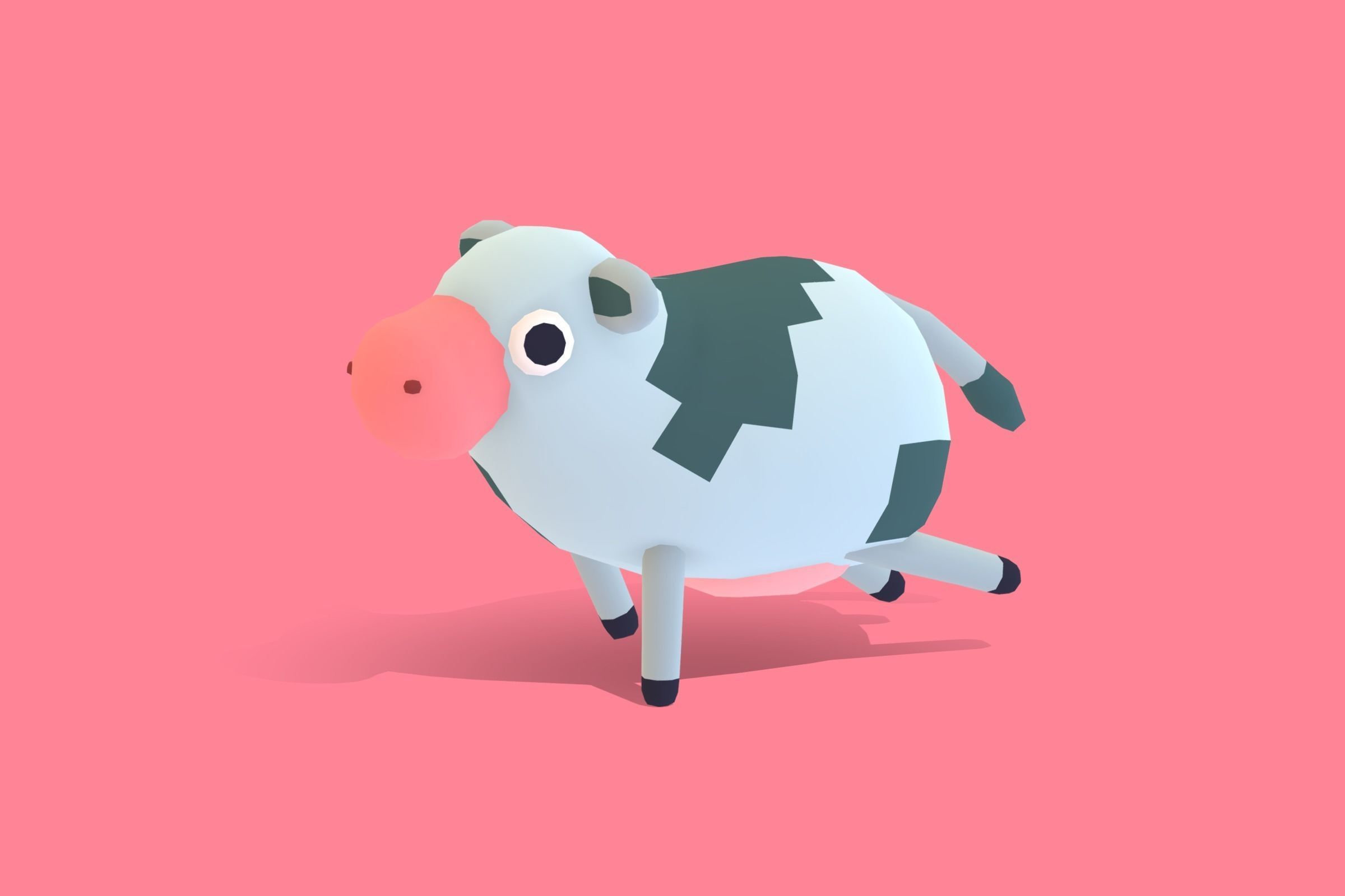 Cow - Quirky Series Low-poly 3D model_9