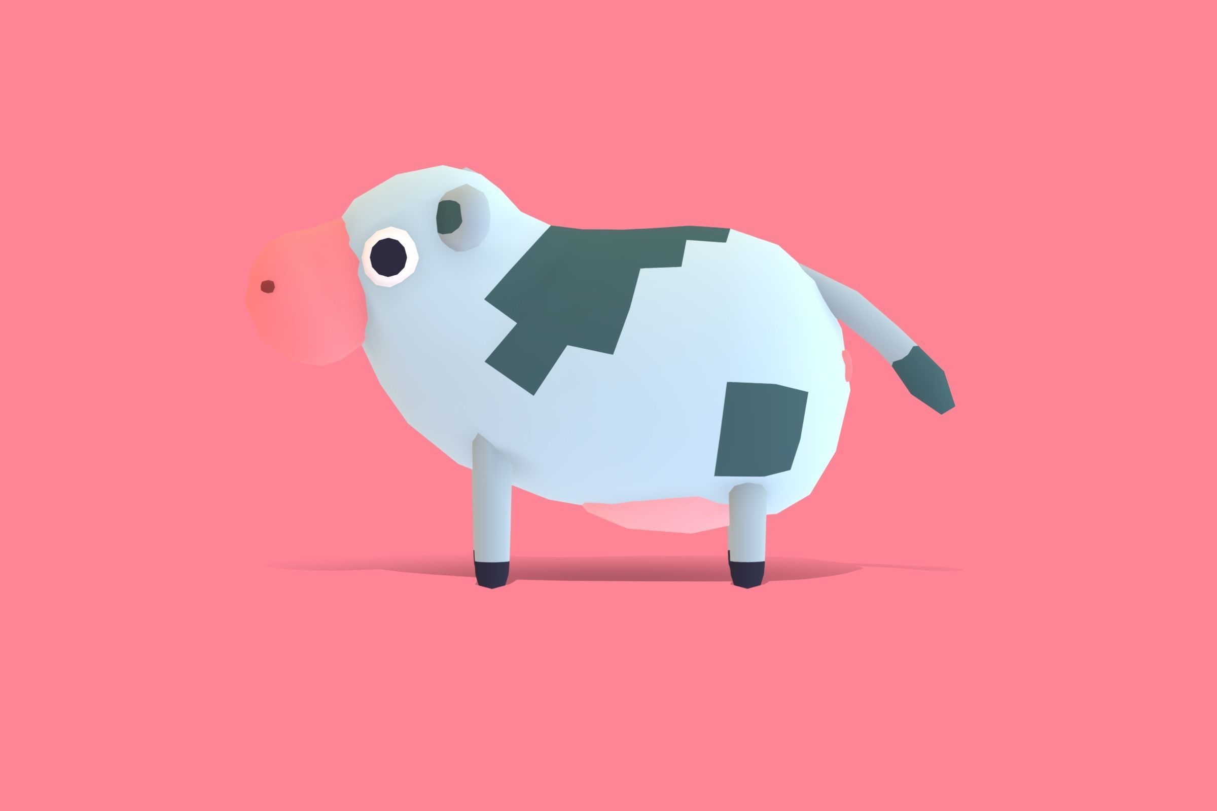 Cow - Quirky Series Low-poly 3D model_2