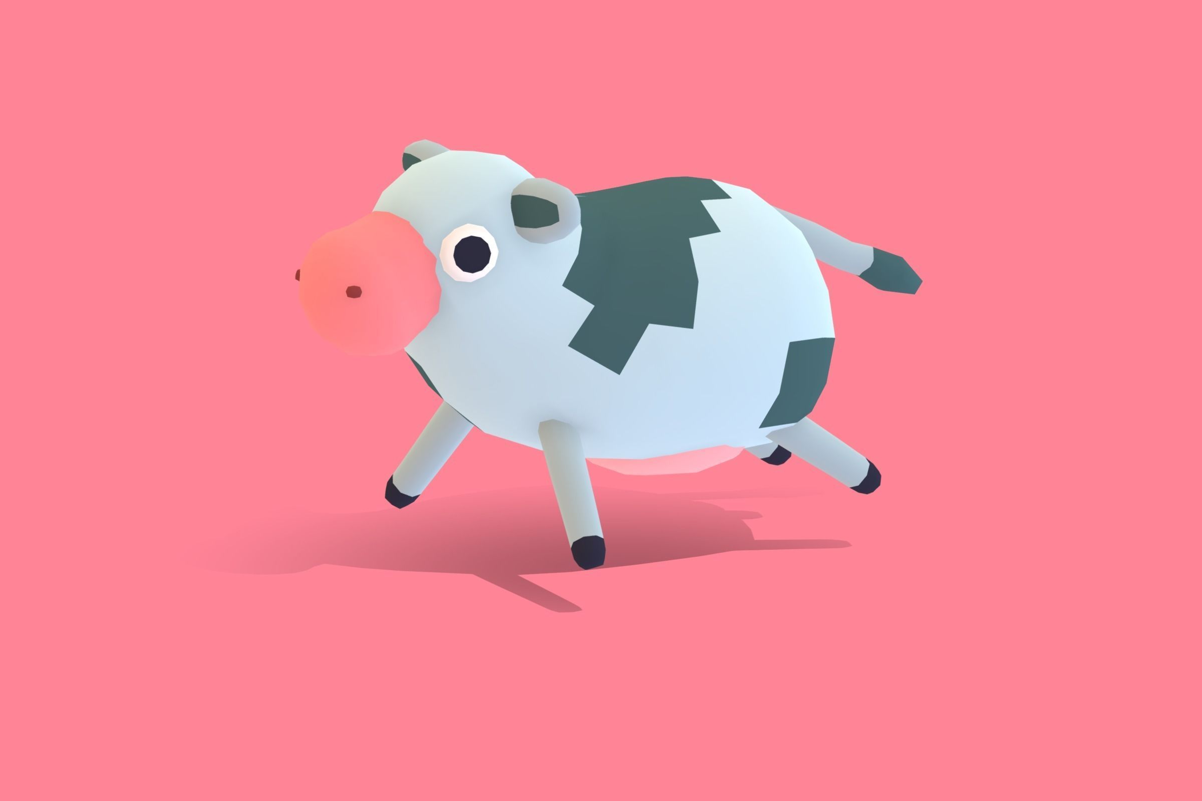 Cow - Quirky Series Low-poly 3D model_3