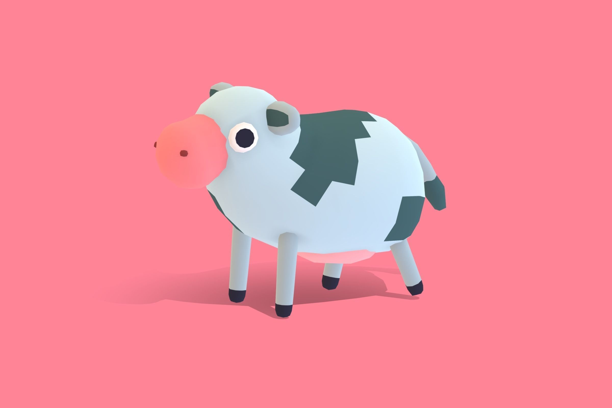 Cow - Quirky Series Low-poly 3D model_10
