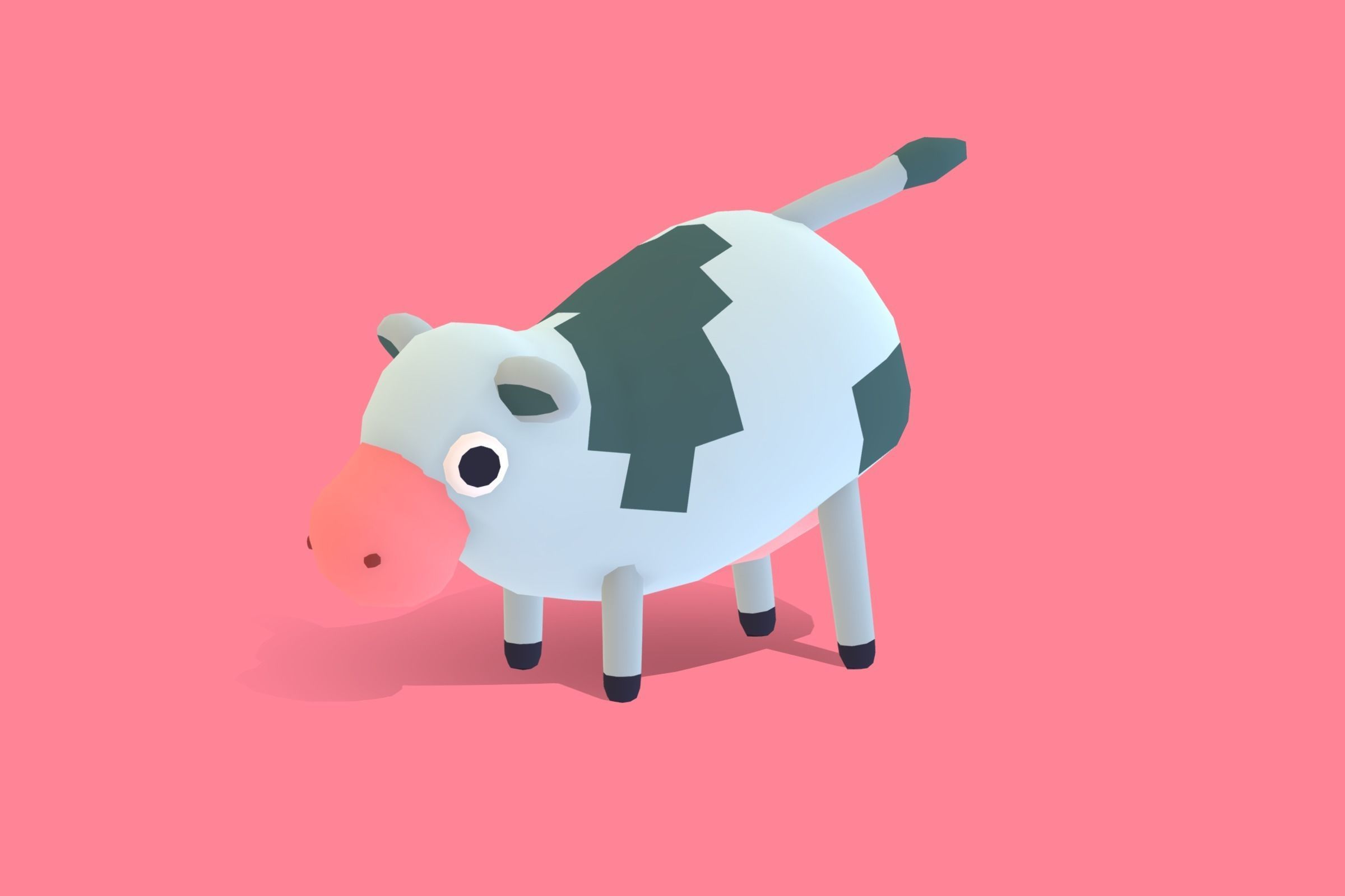 Cow - Quirky Series Low-poly 3D model_5