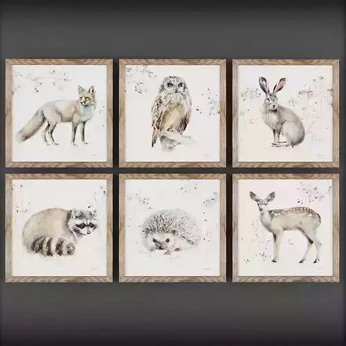 Picture Frames Low-poly 3D model