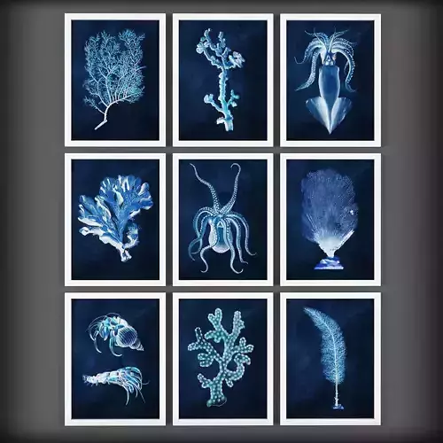 Picture Frames Low-poly 3D model