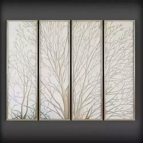 Picture Frames Low-poly 3D model