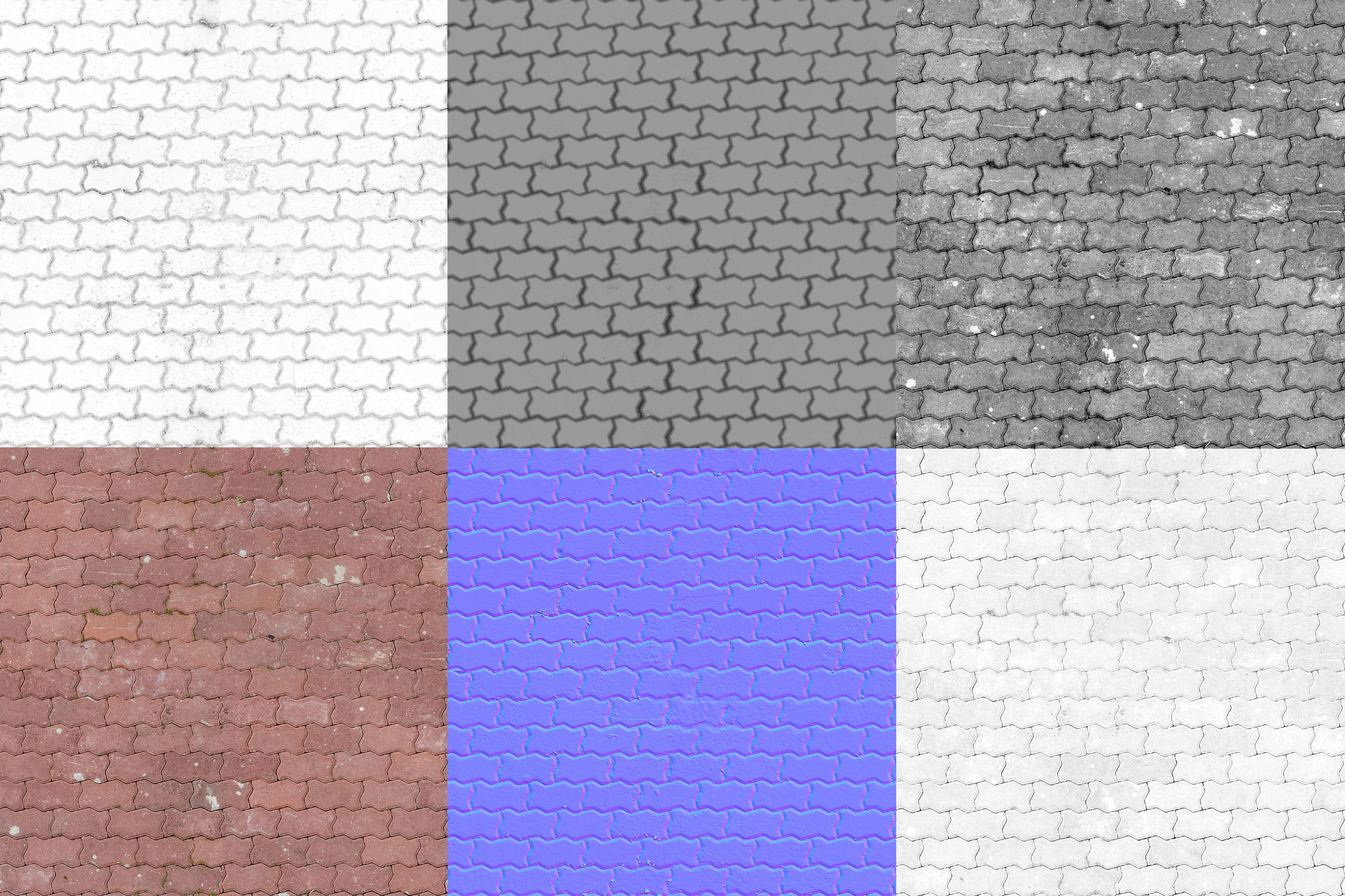 Red Tiles Floor Scan  3D model_7