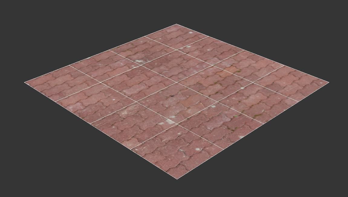 Red Tiles Floor Scan  3D model_3