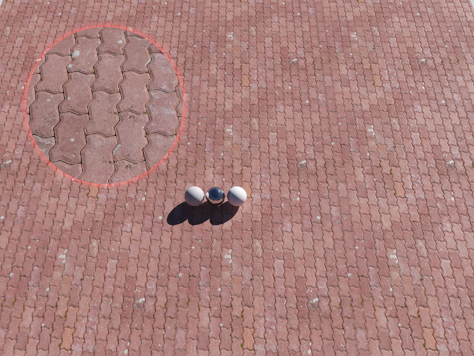 Red Tiles Floor Scan  3D model_1