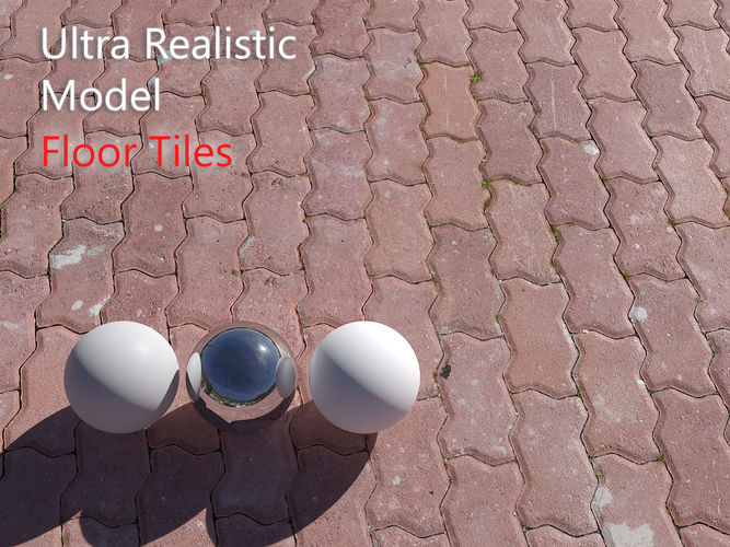 Red Tiles Floor Scan  3D model