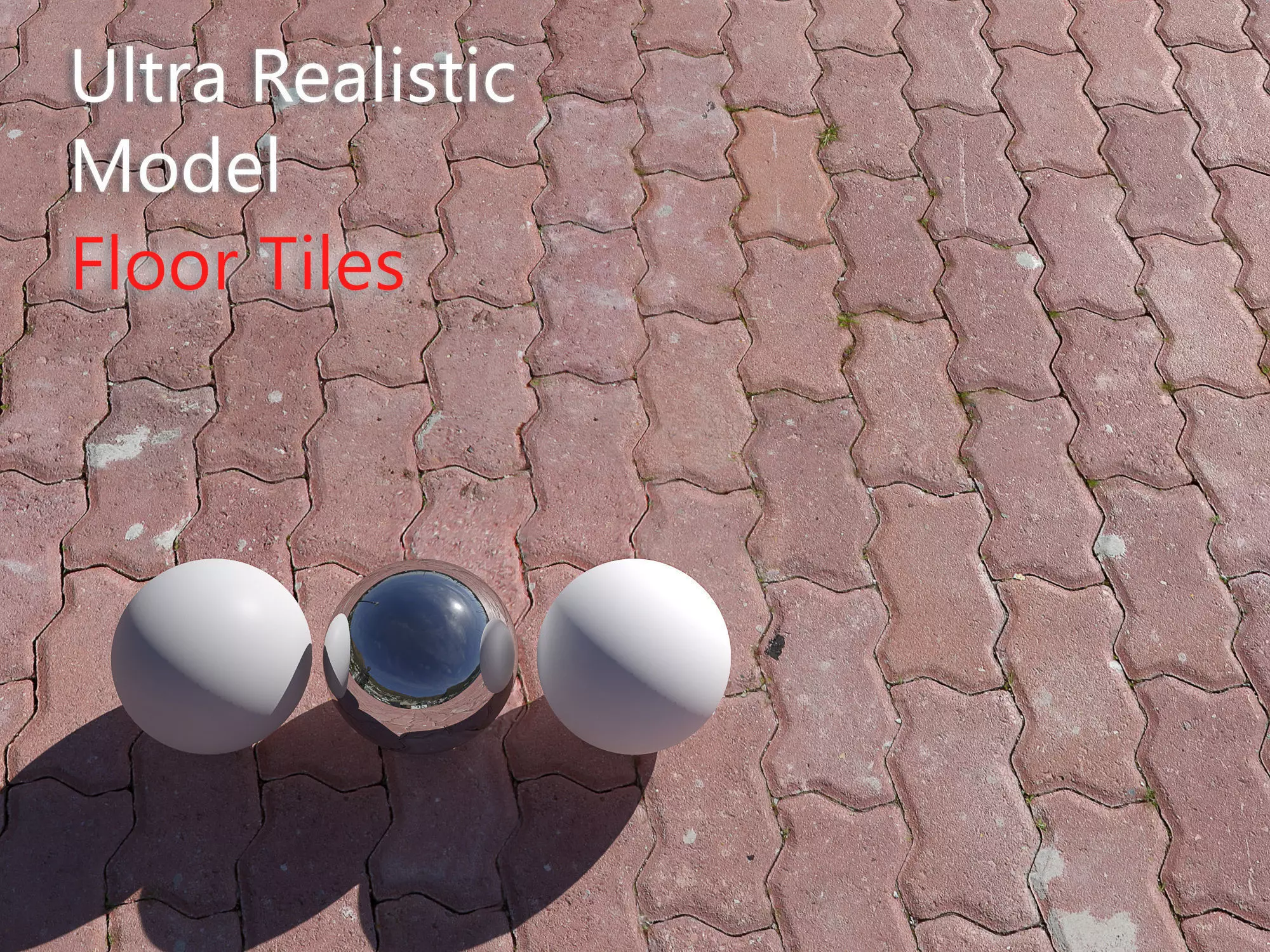 Red Tiles Floor Scan  3D model_0