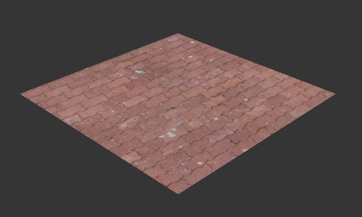 Red Tiles Floor Scan  3D model_4