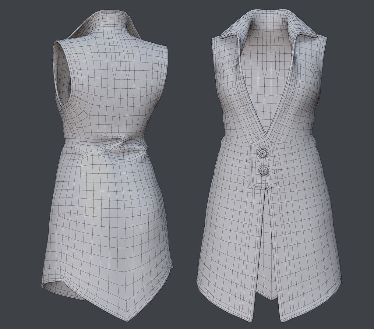 Female 1 - clothing 6 - just clothing Low-poly 3D model_18