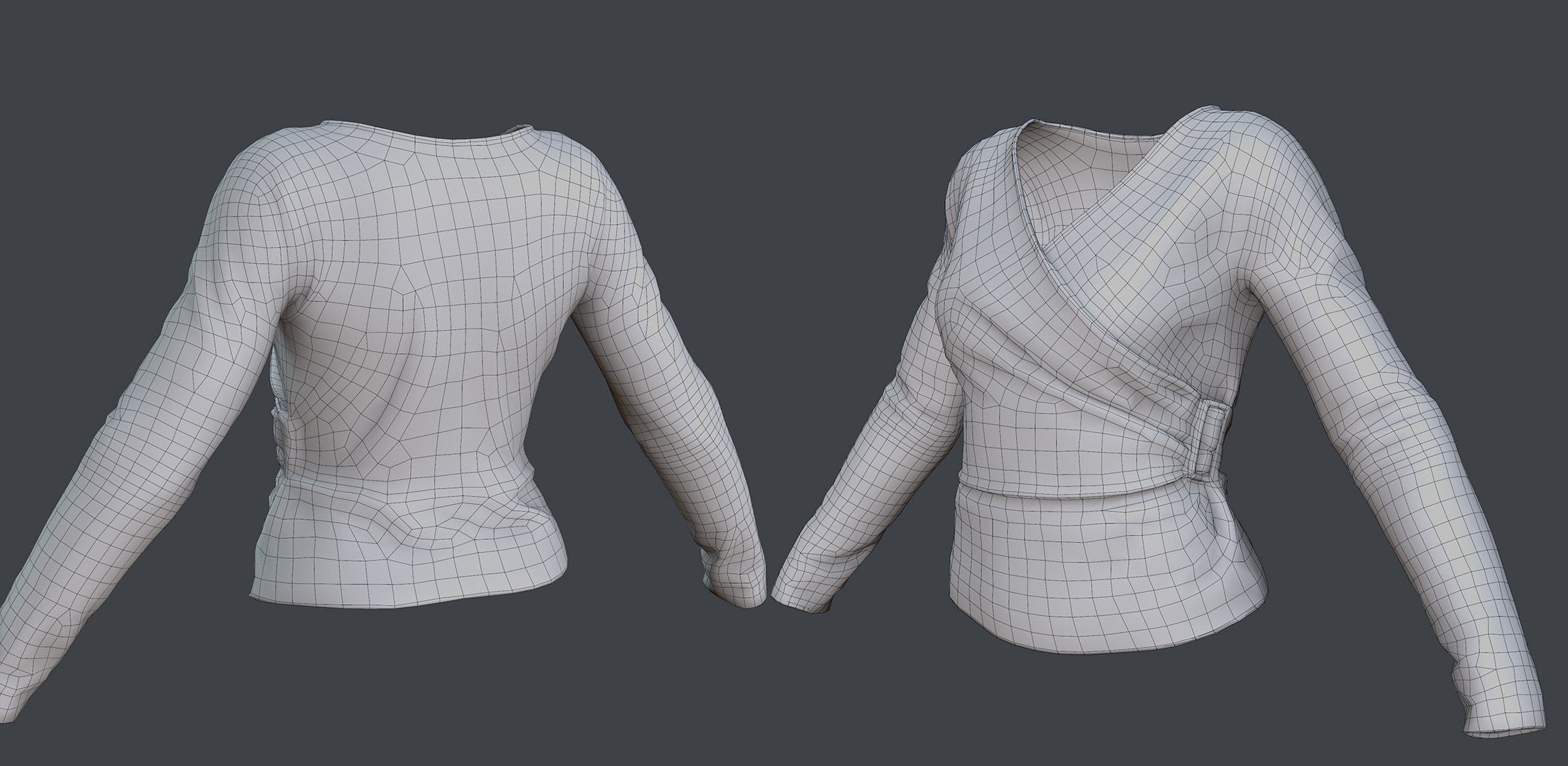 Female 1 - clothing 6 - just clothing Low-poly 3D model_27