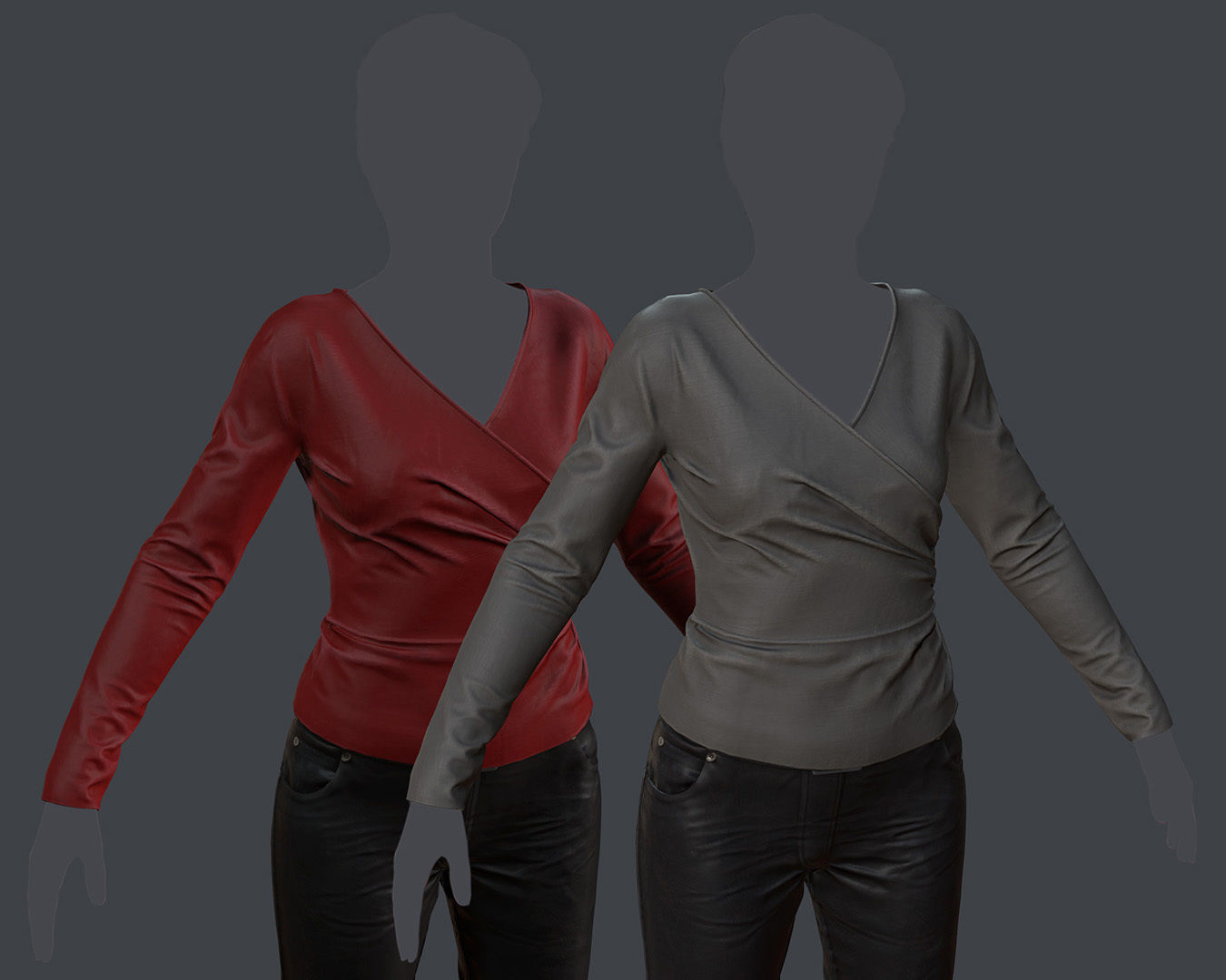 Female 1 - clothing 6 - just clothing Low-poly 3D model_12