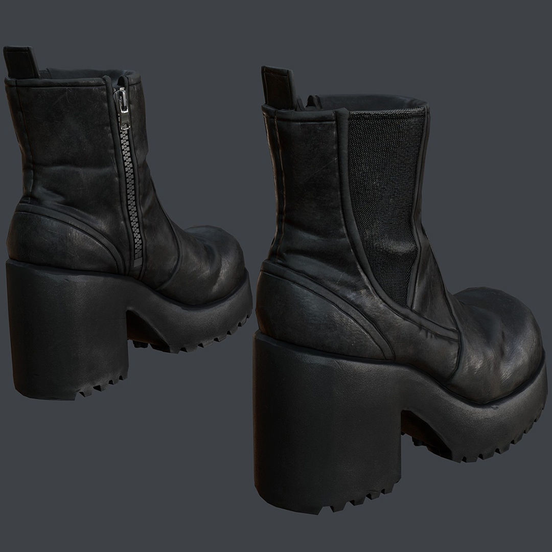 Female 1 - clothing 6 - just clothing Low-poly 3D model_32