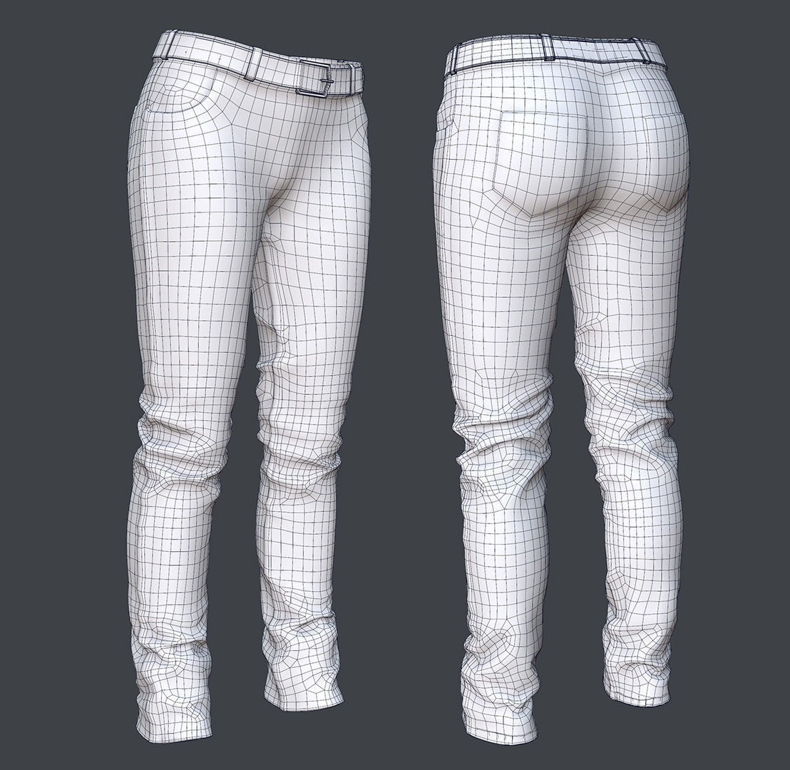 Female 1 - clothing 6 - just clothing Low-poly 3D model_17