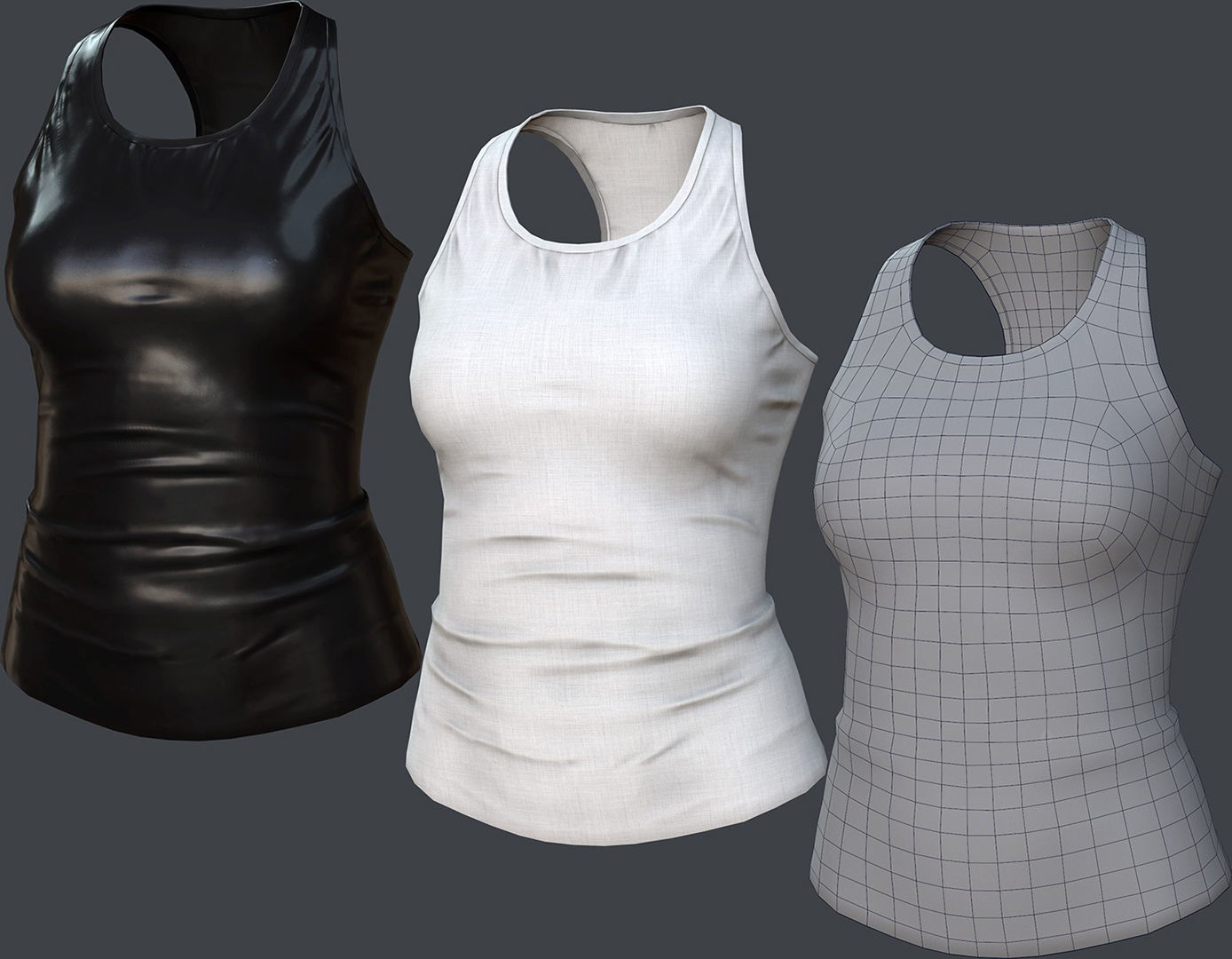 Female 1 - clothing 6 - just clothing Low-poly 3D model_30