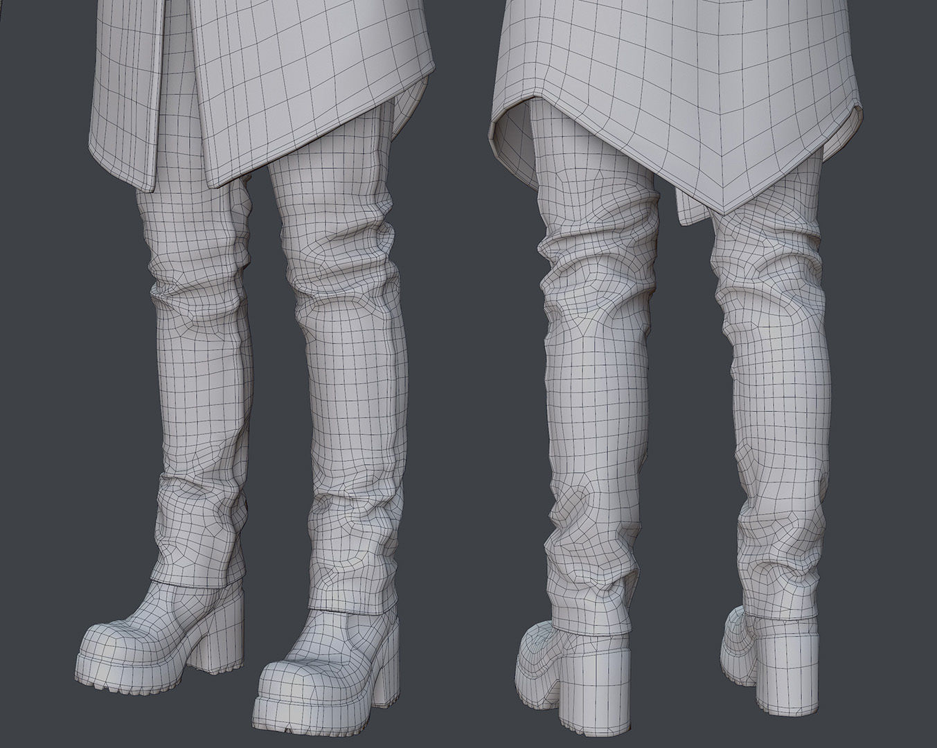 Female 1 - clothing 6 - just clothing Low-poly 3D model_19