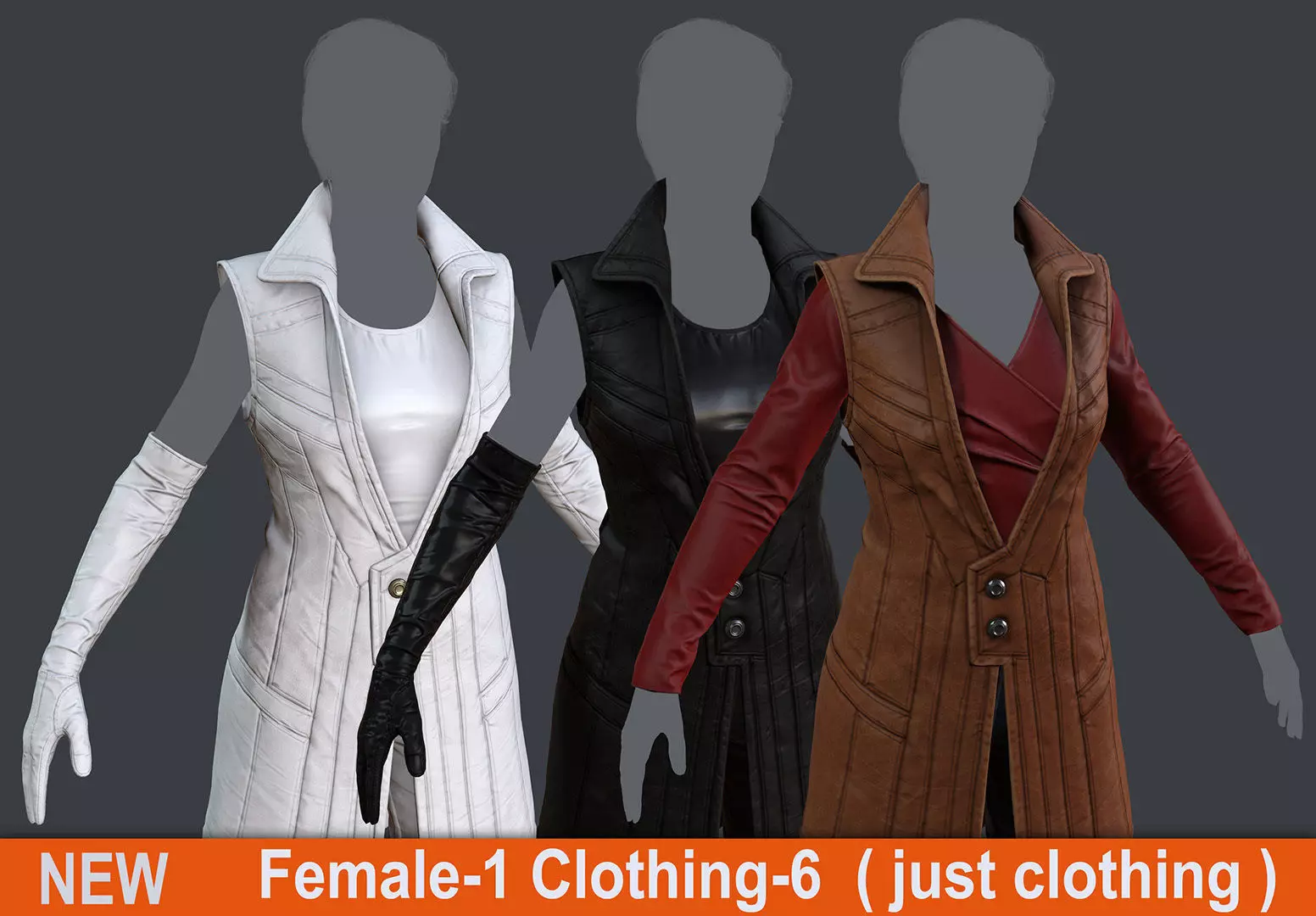 Female 1 - clothing 6 - just clothing Low-poly 3D model_0