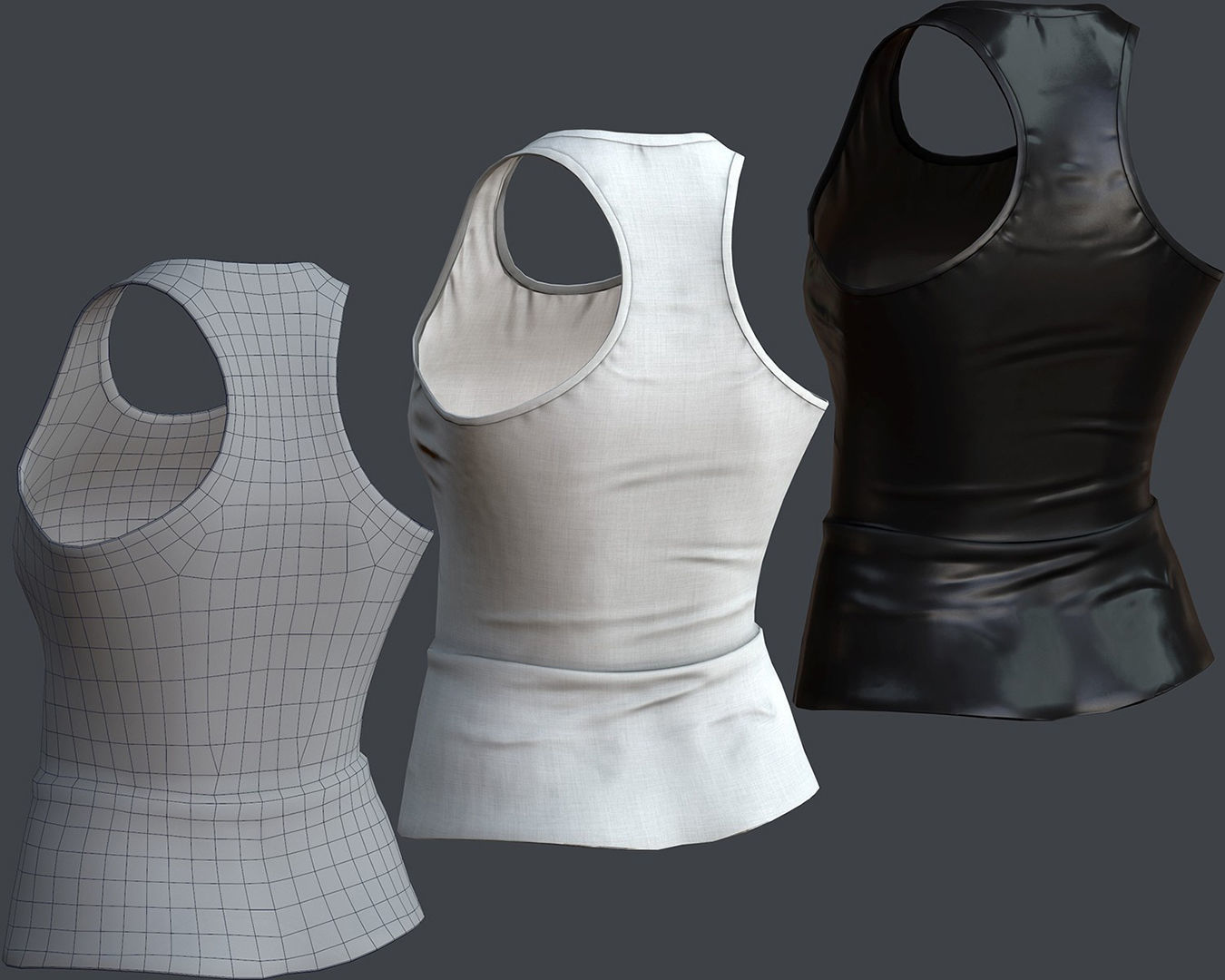 Female 1 - clothing 6 - just clothing Low-poly 3D model_29