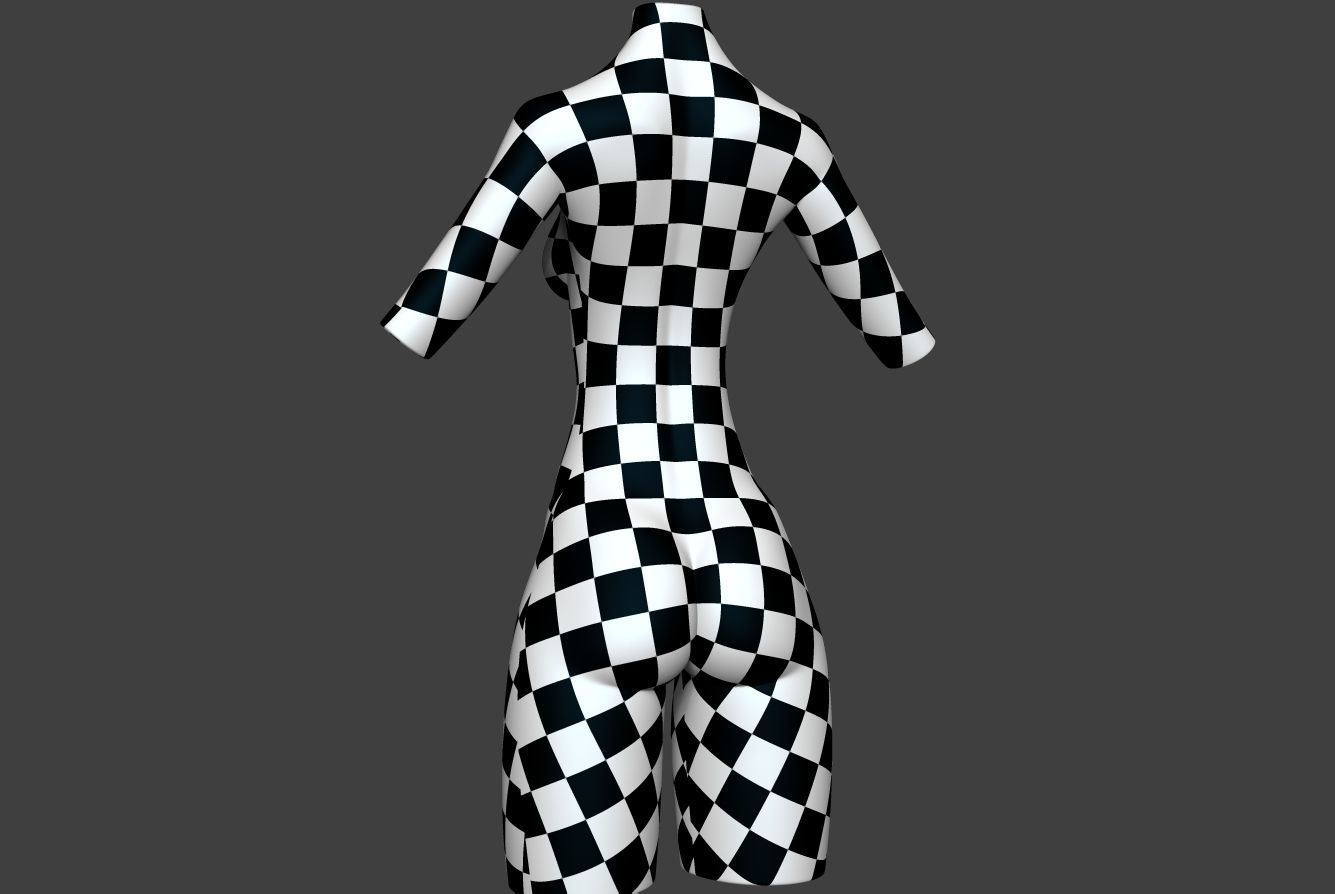 Female Torso 15 Low-poly 3D model_11