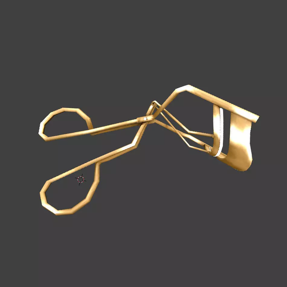Lash Curler Model OBJ and blend file Low-poly 3D model_0