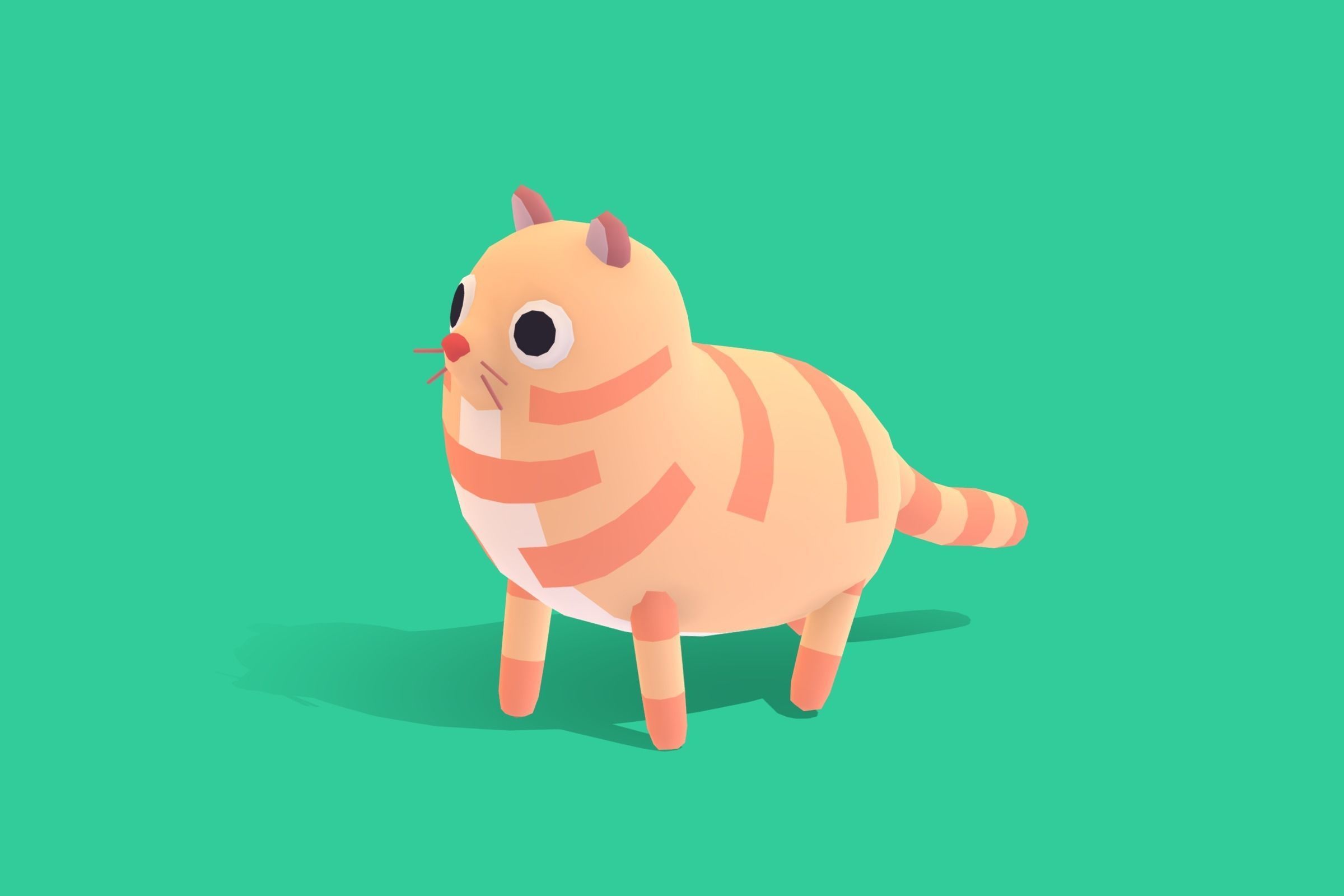 Cat - Quirky Series Low-poly 3D model_10