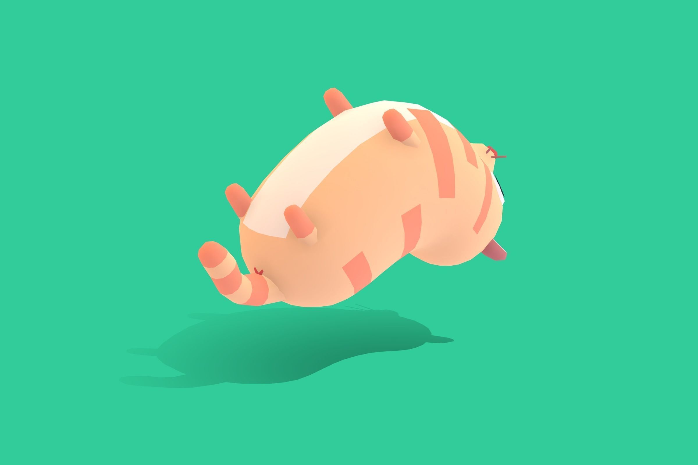 Cat - Quirky Series Low-poly 3D model_6