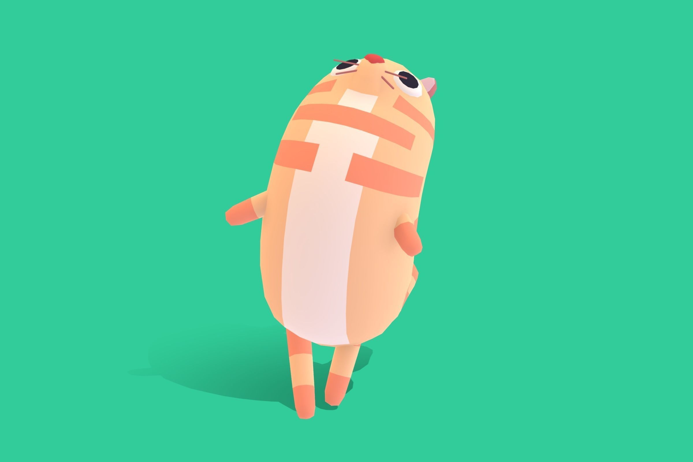 Cat - Quirky Series Low-poly 3D model_8