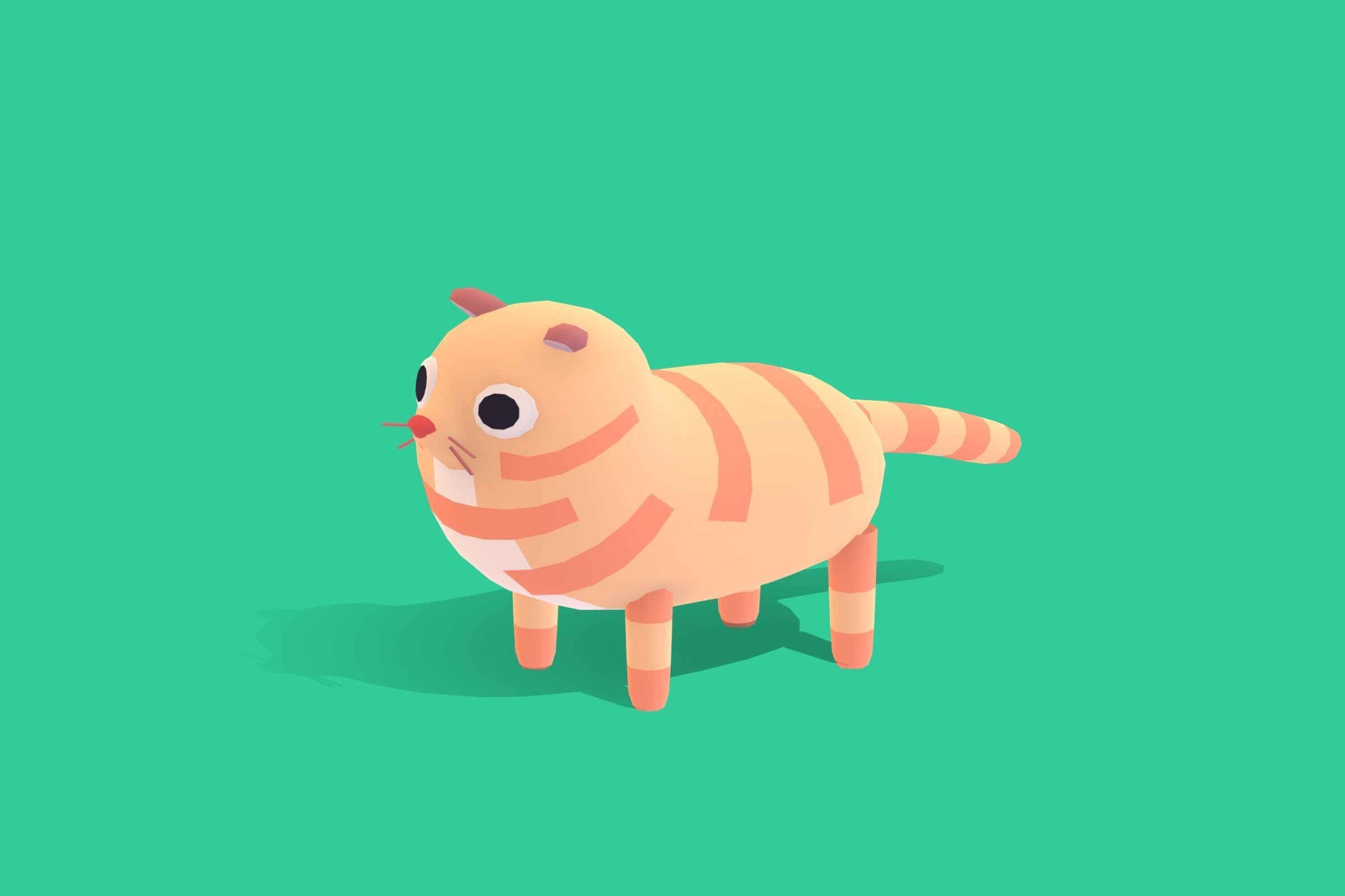 Cat - Quirky Series Low-poly 3D model_4